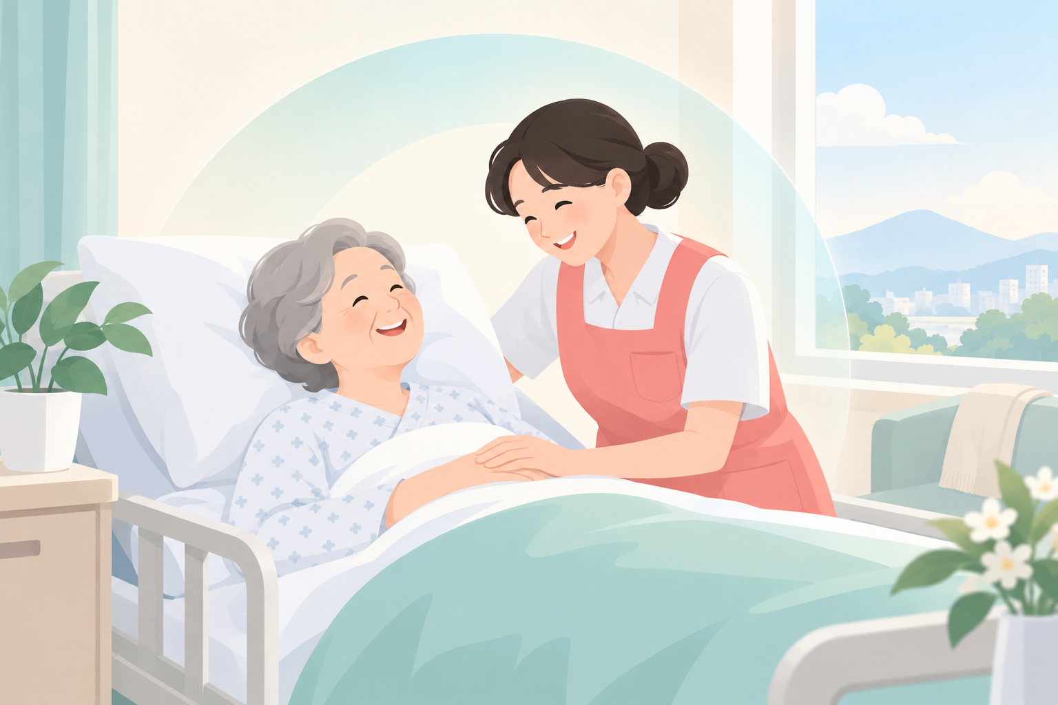 2026 무료간병 온종일서비스 총정리 — 남원시 홀몸 수급자 입원 간병비 14일 지원 관련 일러스트 (hero)