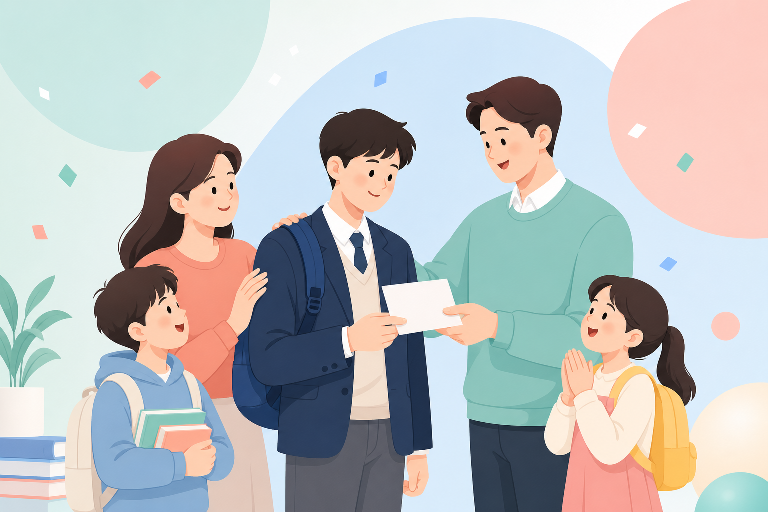 2026 다자녀가정 입학축하금 신청 방법 총정리 | 대구광역시 고등학교 관련 일러스트 (hero)